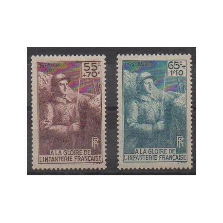 France - Poste - 1938 - Nb 386/387 - Military history