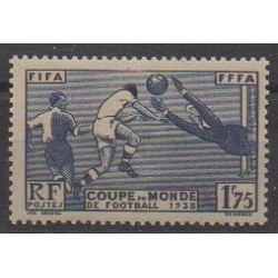 France - Poste - 1938 - Nb 396 - Soccer World Cup