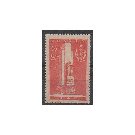 France - Poste - 1938 - No 395 - Santé ou Croix-Rouge