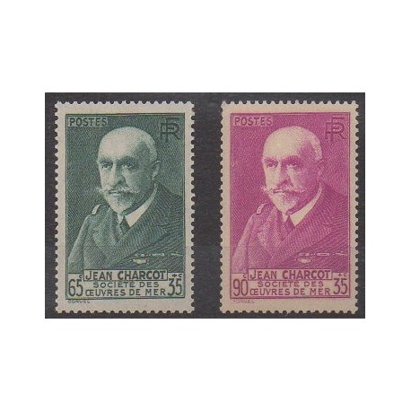 France - Poste - 1938 - No 377/377A - Célébrités - Neufs avec charnière