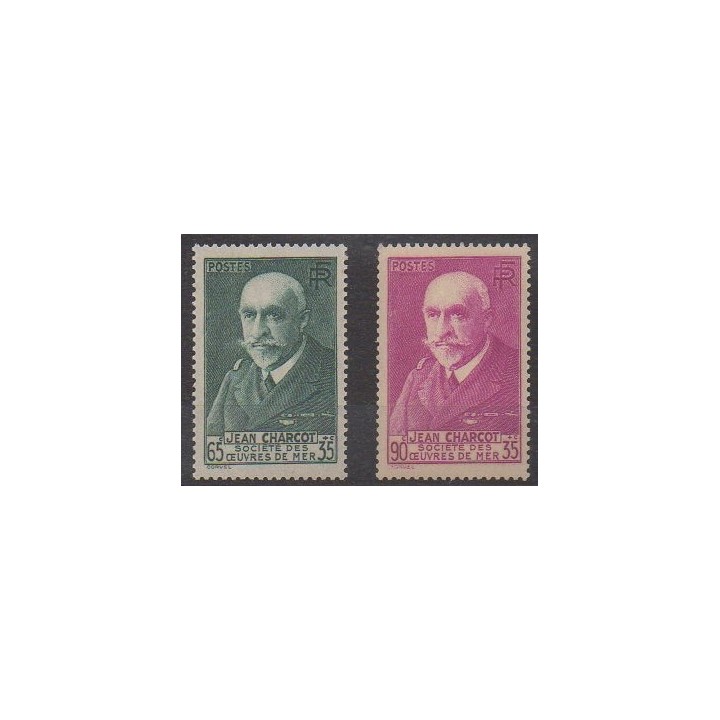 Acheter cette série de timbres de France de l'année 1938 (No 377/377A). - Neuf avec charnière