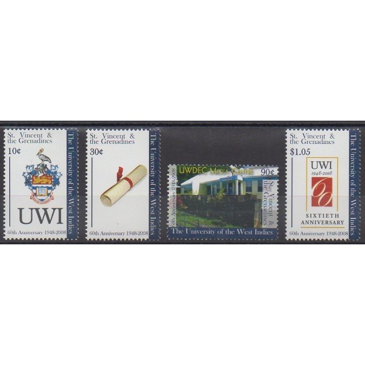 Buy this set of stamps of Saint Vincent of the year 2008 (Nb 5100/5103).