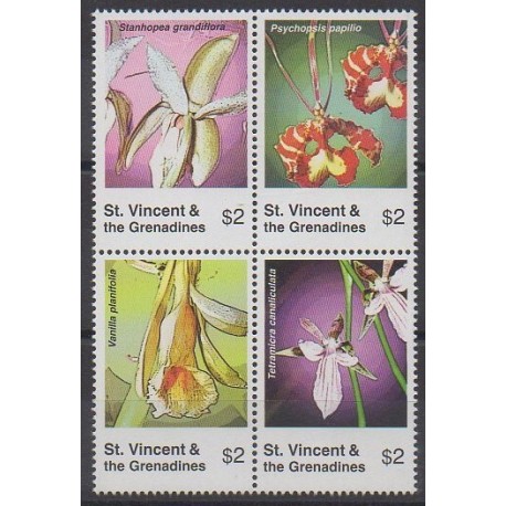 Saint Vincent - 2007 - Nb 5019/5022 - Orchids