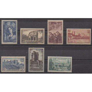 Acheter cette série de timbres de France de l'année 1938 (No 388/394).