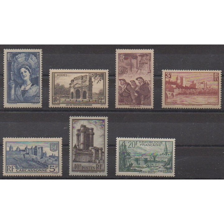 Acheter cette série de timbres de France de l'année 1938 (No 388/394).