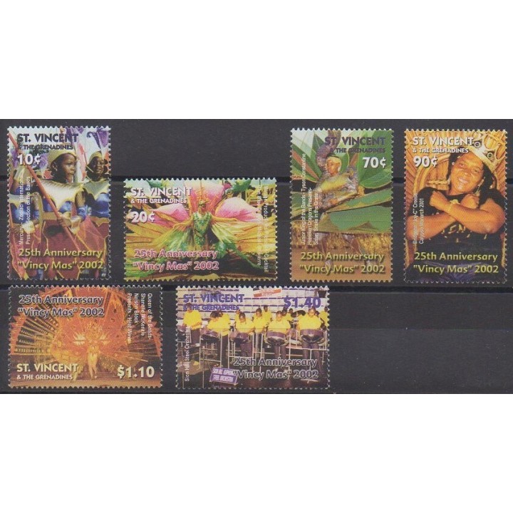 Acheter cette série de timbres de Saint-Vincent de l'année 2002 (No 4453/4458).