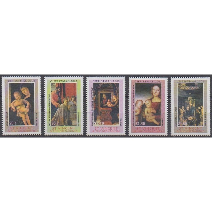 Acheter cette série de timbres de Saint-Vincent de l'année 2002 (No 4506/4510).