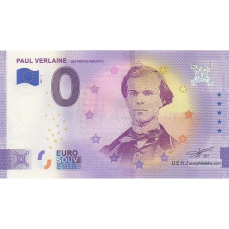 Euro banknote memory - 37 - Paul Verlaine - 2021-7 - Anniversary