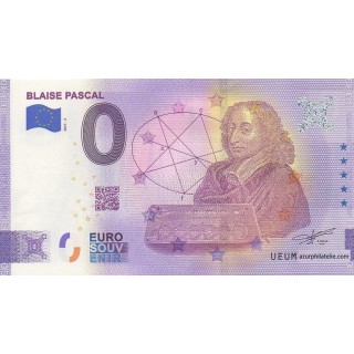Billet souvenir touristique - 2021-2 - Blaise Pascal - (Puy-de-Dôme)