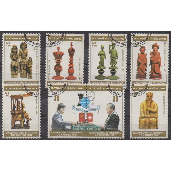 Buy this set of stamps of Saint Thomas and Prince of the year 1981 (Nb 638/645). - Used