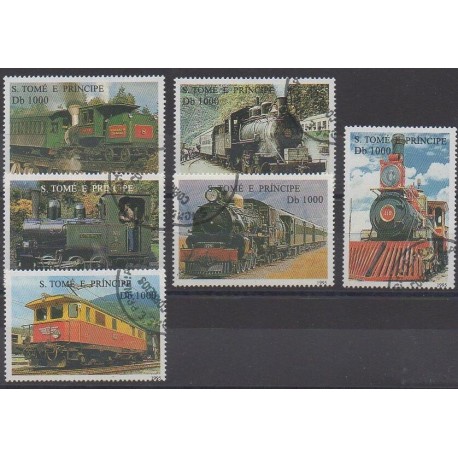 Saint Thomas and Prince - 1995 - Nb 1245B/1245G - Trains - Used