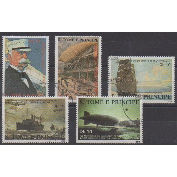 Acheter cette série de timbres de Saint-Thomas et Prince de l'année 1988 (No 915/919). - Oblitéré