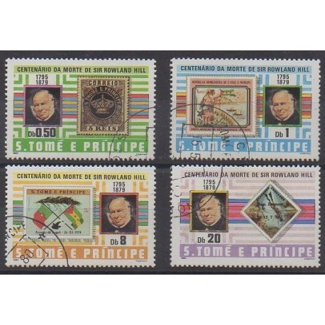 Saint Thomas and Prince - 1980 - Nb 590/593 - Stamps on stamps - Used