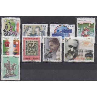 Buy this set of stamps of Italy of the year 2002 (Nb 2578/2586).