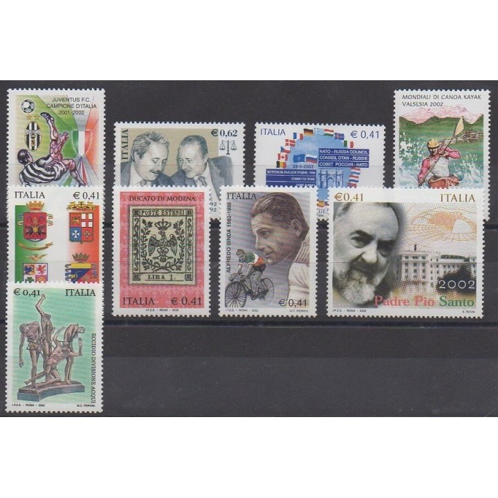 Acheter cette série de timbres d'Italie de l'année 2002 (No 2578/2586).