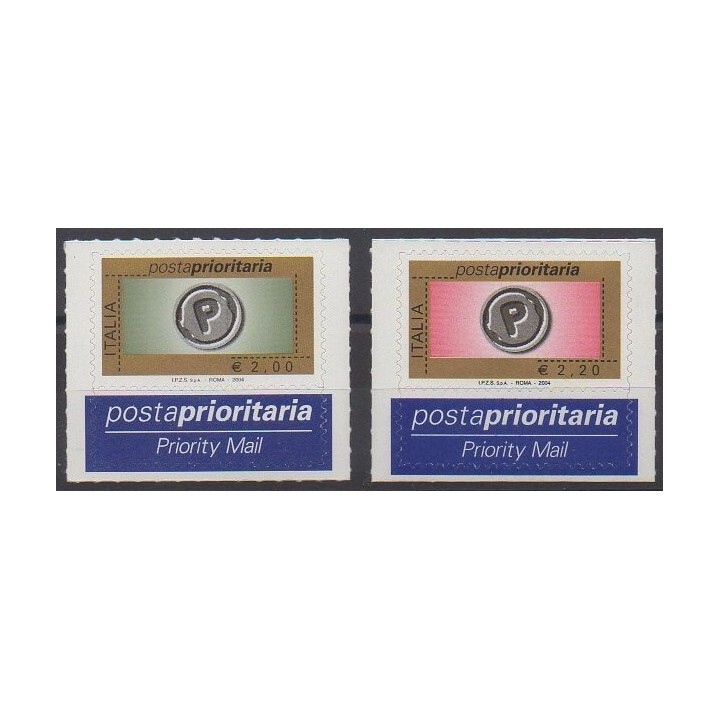 Acheter cette série de timbres d'Italie de l'année 2004 (No 2726 et 2728).