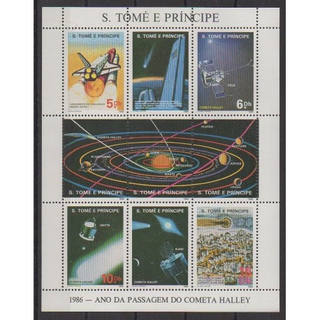 Saint Thomas and Prince - 1986 - Nb 831/834 - Astronomy