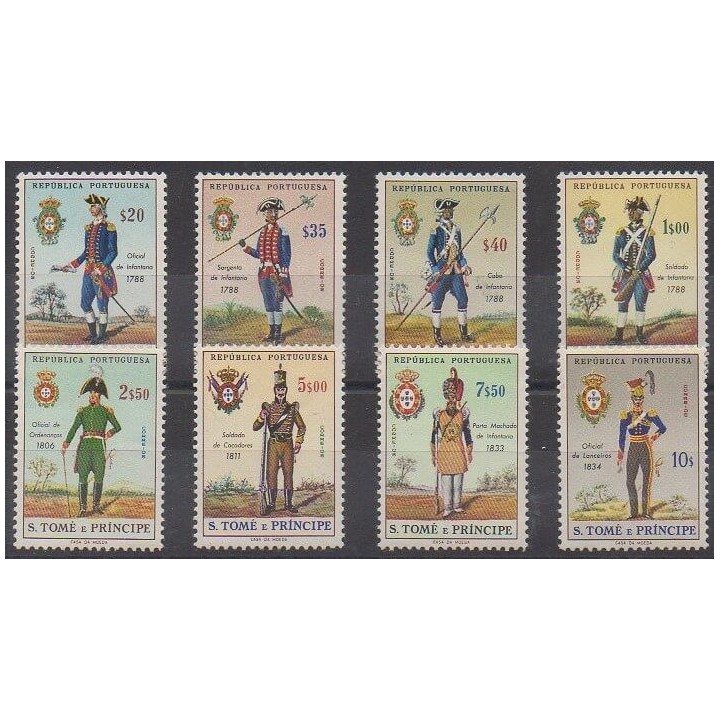 Acheter cette série de timbres de Saint-Thomas et Prince de l'année 1965 (No 391/398).