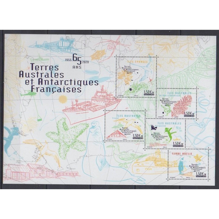 Acheter cette série de timbres des Terres Australes et Antarctiques Françaises de l'année 2020 (No 953/957).