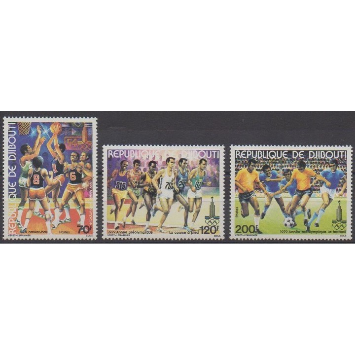 Acheter cette série de timbres de Djibouti de l'année 1979 (No 509/511).