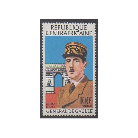Central African Republic - 1971 - Nb 148 - De Gaullle
