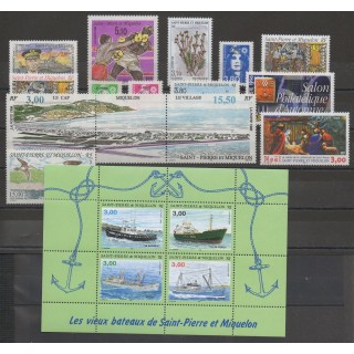 Timbres  - Saint-Pierre et Miquelon - Année complète - 1996 - No 624/640 - BF 5 - PA 75