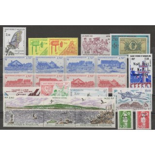 Timbres  - Saint-Pierre et Miquelon - Année complète - 1991 - No 534/554 - PA 70