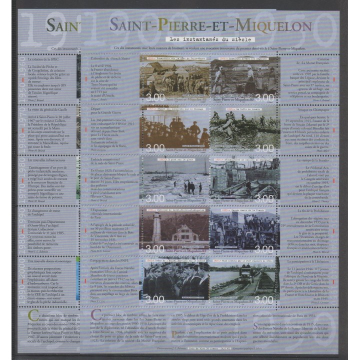 Stamps  - Saint-Pierre et Miquelon - Complete year - 2000 - Nb 706/736 - BF8/BF9 - PA80
