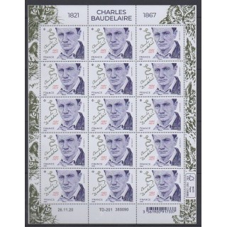 Acheter ce feuillet de France de l'année 2021 (No F24 - Charles Beaudelaire).