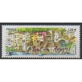 Buy this stamp of France of the year 2021 (Pont-en-Royans).
