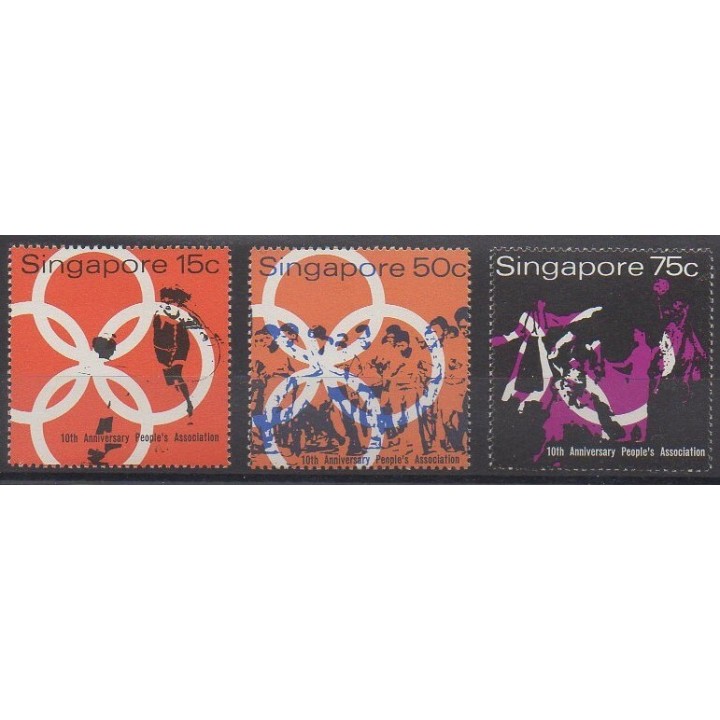 Acheter cette série de timbres de Singapour de l'année 1970 (No 112/114).