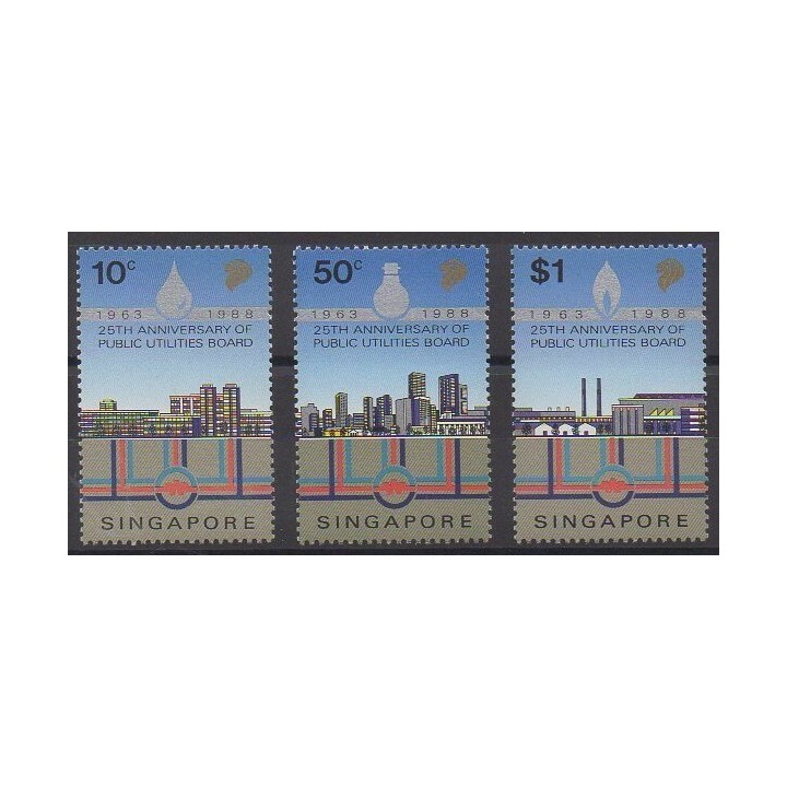 Buy this set of stamps of Singapore of the year 1988 (Nb 536/538).