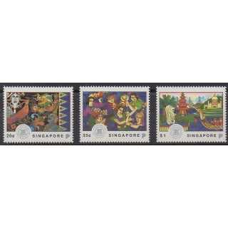 Buy this set of stamps of Singapore of the year 1992 (Nb 644/646).