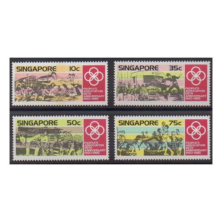 Acheter cette série de timbres de Singapour de l'année 1985 (No 467/470).