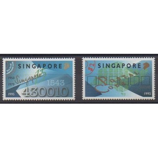Buy this set of stamps of Singapore of the year 1995 (Nb 761/762).