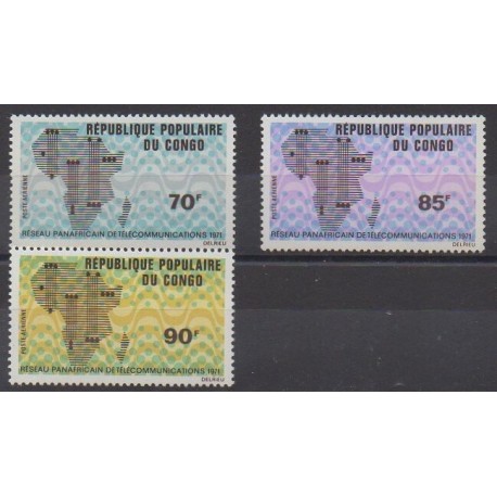 Congo (Republic of) - 1971 - Nb PA118/PA120 - Telecommunications