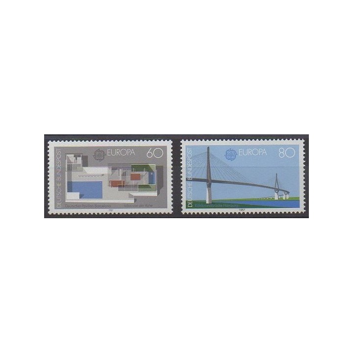 Acheter cette série de timbres de l'Allemagne occidentale (RFA) de l'année 1987 (No 1153/1154).