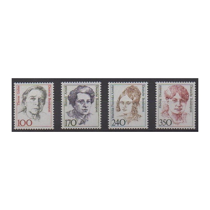 Acheter cette série de timbres de l'Allemagne occidentale (RFA) de l'année 1988 (No 1222/1225).