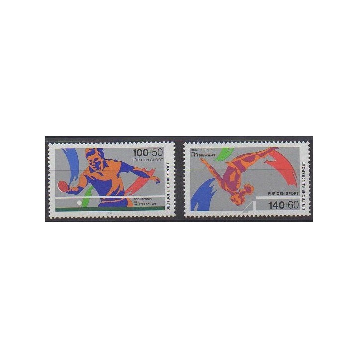 Acheter cette série de timbres de l'Allemagne occidentale (RFA) de l'année 1989 (No 1240/1241).