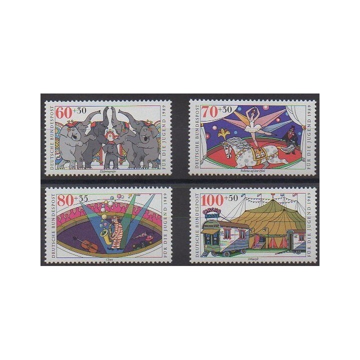 Buy this set of stamps of West Germany (FRG) of the year 1989 (Nb 1243/1246).