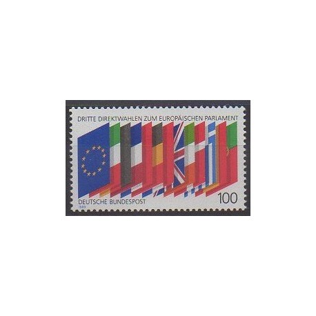 Allemagne occidentale (RFA) - 1989 - No 1248 - Drapeaux - Europe