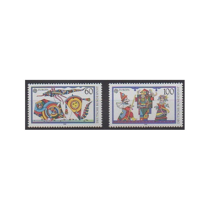 Buy this set of stamps of West Germany (FRG) of the year 1989 (Nb 1249/1250).