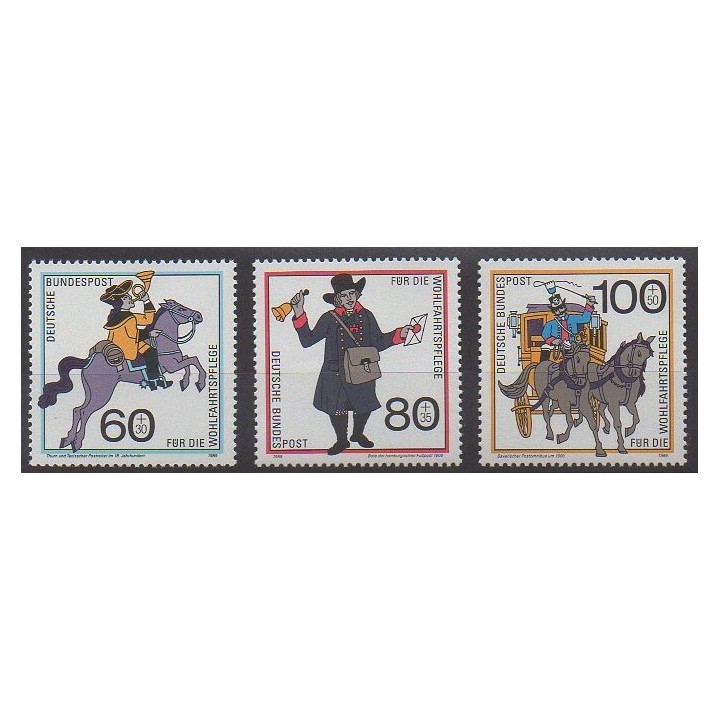 Acheter cette série de timbres de l'Allemagne occidentale (RFA) de l'année 1989 (No 1269/1271).