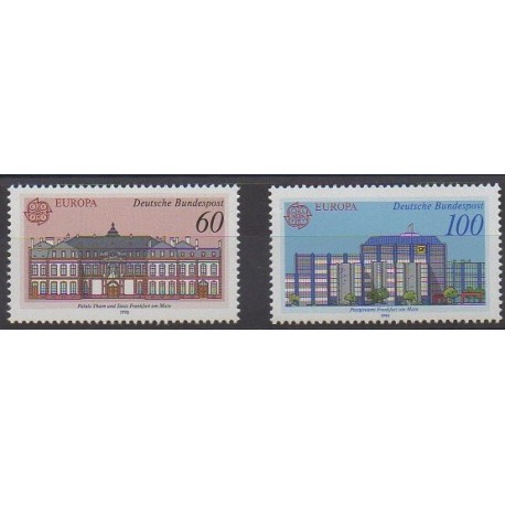 Allemagne occidentale (RFA) - 1990 - No 1293/1294 - Service postal - Europa