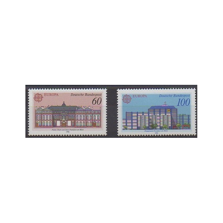 Buy this set of stamps of West Germany (FRG) of the year 1990 (Nb 1293/1294).