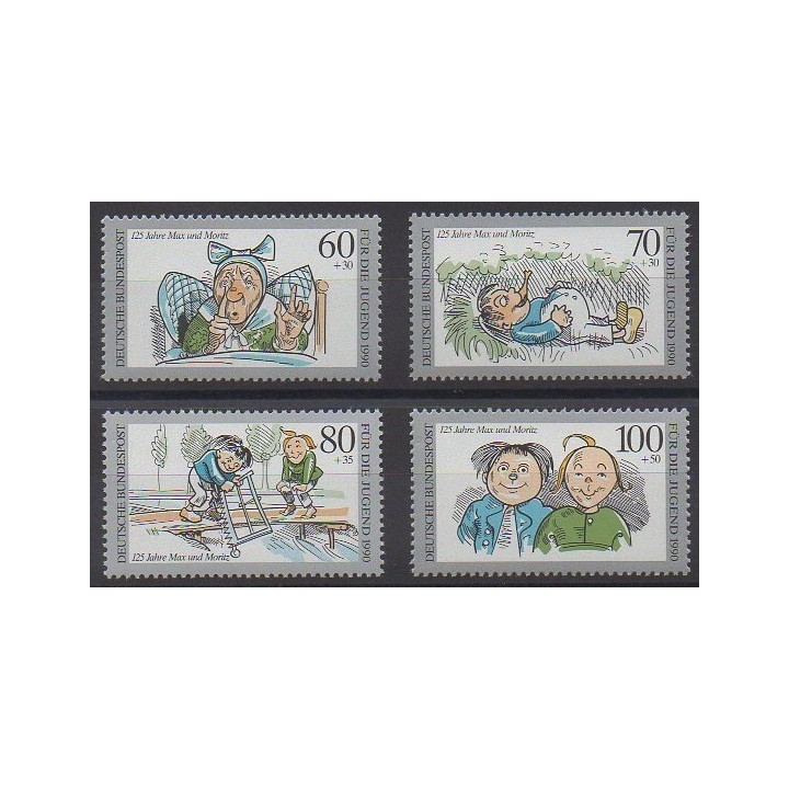 Acheter cette série de timbres de l'Allemagne occidentale (RFA) de l'année 1990 (No 1287/1290).
