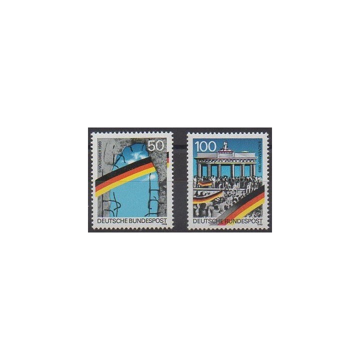 Acheter cette série de timbres de l'Allemagne occidentale (RFA) de l'année 1990 (No 1313/1314).