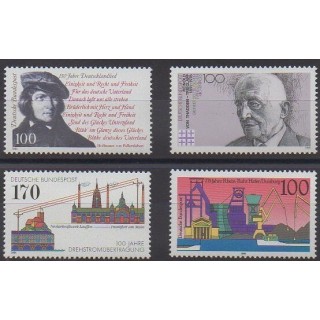 Acheter cette série de timbres d'Allemagne réunifiée de l'année 1991 (No 1387/1390).