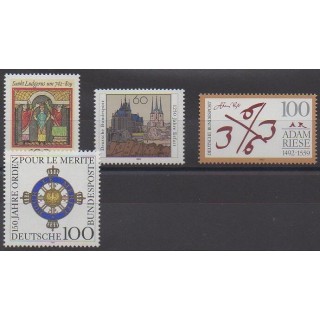 Acheter cette série de timbres d'Allemagne réunifiée de l'année 1992 (No 1438/1441).