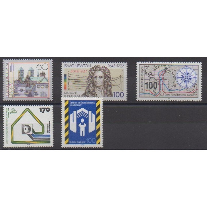 Buy this set of stamps of Reunited Germany of the year 1993 (Nb 1477/1481).